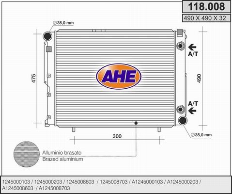 AHE Radiators, Motora dzesēšanas sistēma 118.008