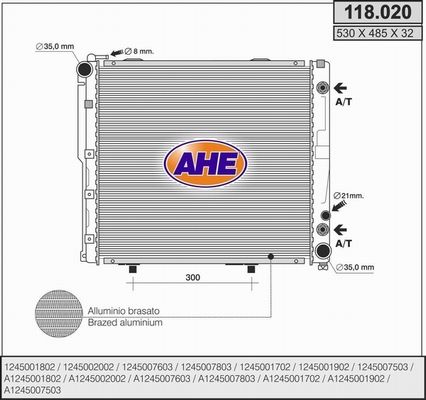 AHE Radiators, Motora dzesēšanas sistēma 118.020