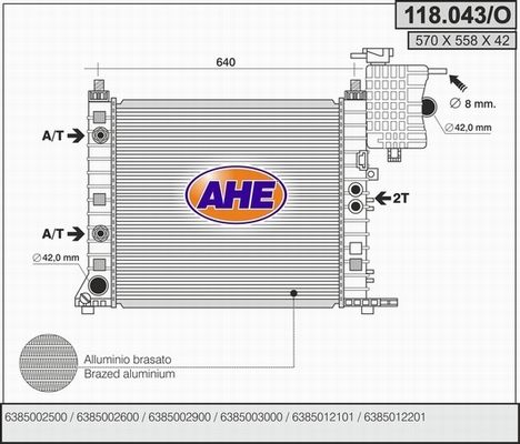 AHE Radiators, Motora dzesēšanas sistēma 118.043/O