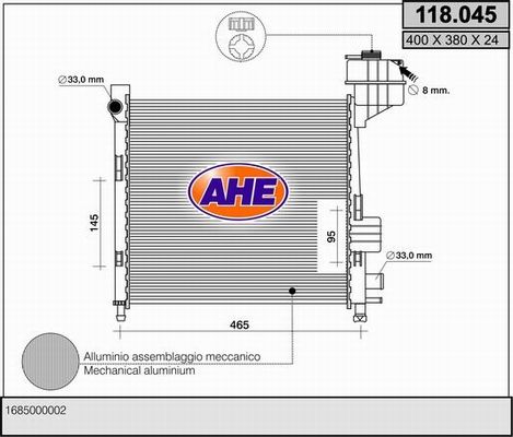 AHE Radiators, Motora dzesēšanas sistēma 118.045