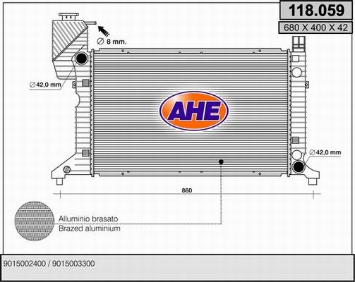 AHE Radiators, Motora dzesēšanas sistēma 118.059