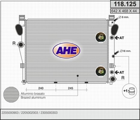AHE Radiators, Motora dzesēšanas sistēma 118.125