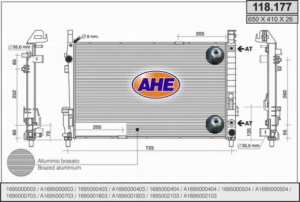 AHE Radiators, Motora dzesēšanas sistēma 118.177