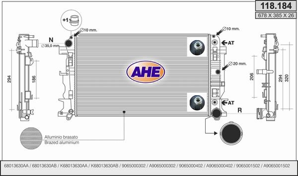 AHE Radiators, Motora dzesēšanas sistēma 118.184