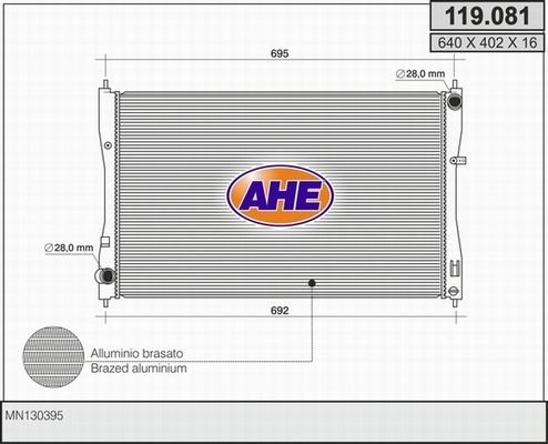 AHE Radiators, Motora dzesēšanas sistēma 119.081