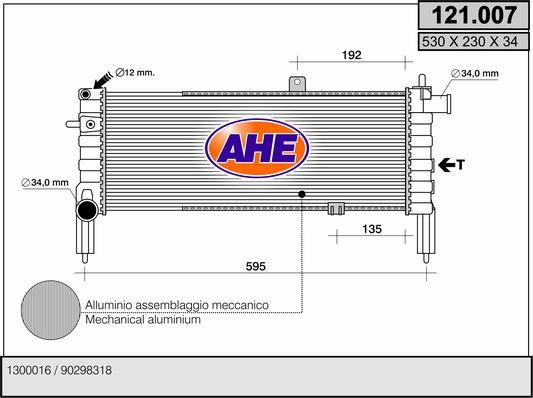 AHE Radiators, Motora dzesēšanas sistēma 121.007