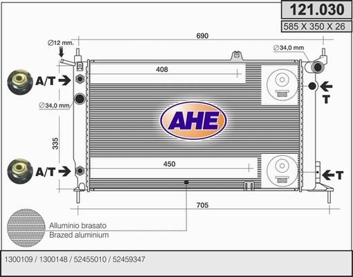 AHE Radiators, Motora dzesēšanas sistēma 121.030
