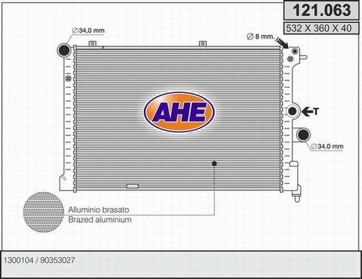 AHE Radiators, Motora dzesēšanas sistēma 121.063