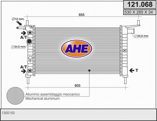 AHE Radiators, Motora dzesēšanas sistēma 121.068