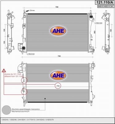 AHE Radiators, Motora dzesēšanas sistēma 121.110/A