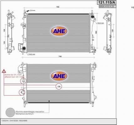 AHE Radiators, Motora dzesēšanas sistēma 121.115/A