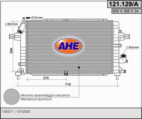 AHE Radiators, Motora dzesēšanas sistēma 121.129/A