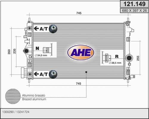 AHE Radiators, Motora dzesēšanas sistēma 121.149