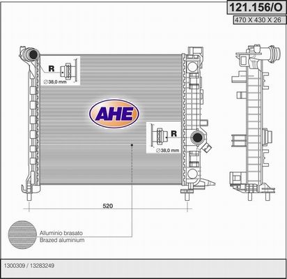 AHE Radiators, Motora dzesēšanas sistēma 121.156/O