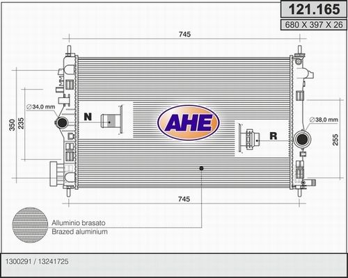 AHE Radiators, Motora dzesēšanas sistēma 121.165