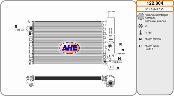 AHE Radiators, Motora dzesēšanas sistēma 122.004