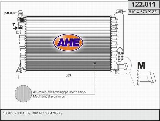 AHE Radiators, Motora dzesēšanas sistēma 122.011