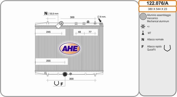 AHE Radiators, Motora dzesēšanas sistēma 122.076/A