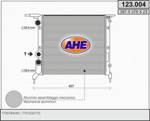 AHE Radiators, Motora dzesēšanas sistēma 123.004