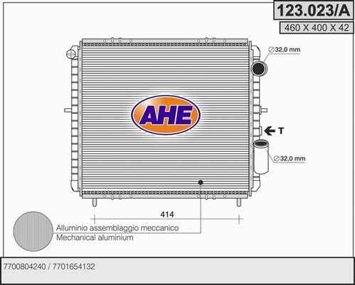 AHE Radiators, Motora dzesēšanas sistēma 123.023/A