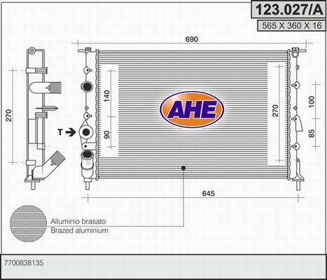 AHE Radiators, Motora dzesēšanas sistēma 123.027/A