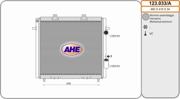 AHE Radiators, Motora dzesēšanas sistēma 123.033/A