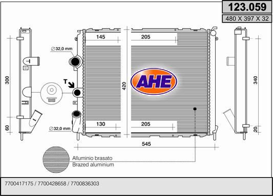 AHE Radiators, Motora dzesēšanas sistēma 123.059
