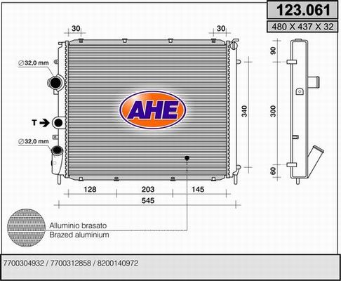 AHE Radiators, Motora dzesēšanas sistēma 123.061