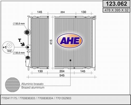 AHE Radiators, Motora dzesēšanas sistēma 123.062