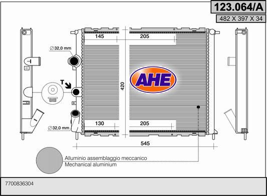 AHE Radiators, Motora dzesēšanas sistēma 123.064/A