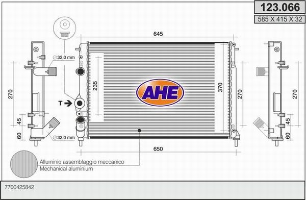 AHE Radiators, Motora dzesēšanas sistēma 123.066