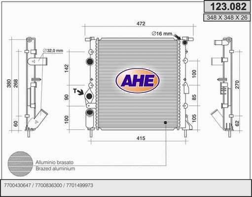 AHE Radiators, Motora dzesēšanas sistēma 123.082