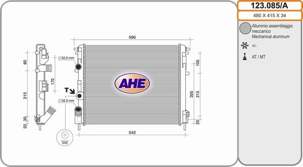 AHE Radiators, Motora dzesēšanas sistēma 123.085/A