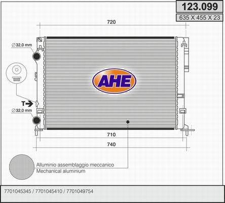 AHE Radiators, Motora dzesēšanas sistēma 123.099