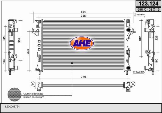AHE Radiators, Motora dzesēšanas sistēma 123.124
