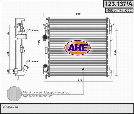 AHE Radiators, Motora dzesēšanas sistēma 123.137/A