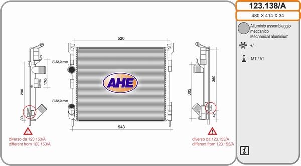 AHE Radiators, Motora dzesēšanas sistēma 123.138/A