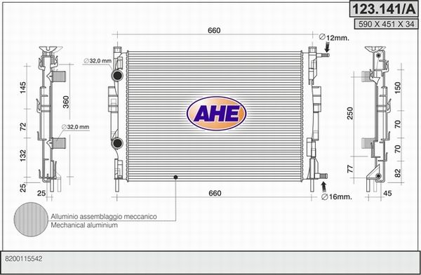 AHE Radiators, Motora dzesēšanas sistēma 123.141/A