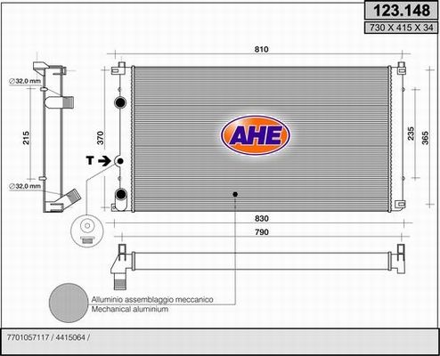 AHE Radiators, Motora dzesēšanas sistēma 123.148