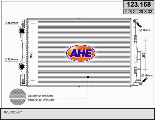 AHE Radiators, Motora dzesēšanas sistēma 123.168