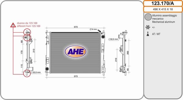 AHE Radiators, Motora dzesēšanas sistēma 123.170/A
