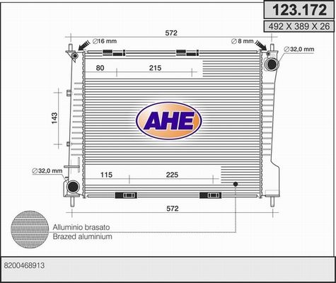 AHE Radiators, Motora dzesēšanas sistēma 123.172