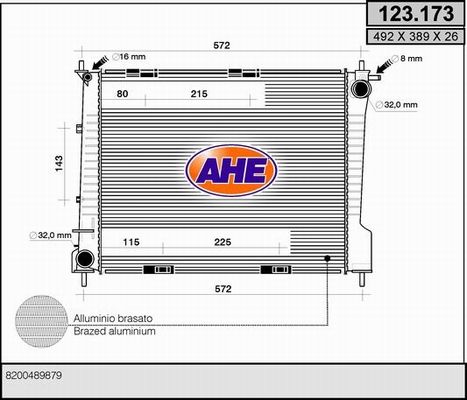 AHE Radiators, Motora dzesēšanas sistēma 123.173