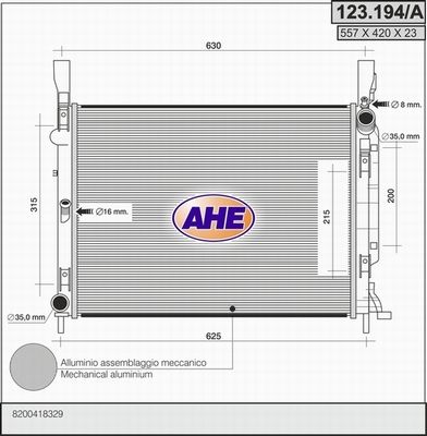 AHE Radiators, Motora dzesēšanas sistēma 123.194/A