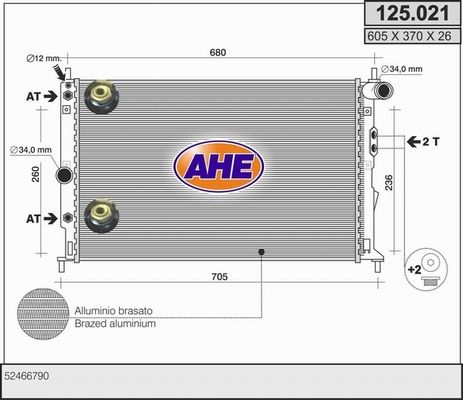 AHE Radiators, Motora dzesēšanas sistēma 125.021
