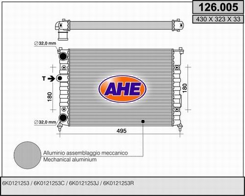 AHE Radiators, Motora dzesēšanas sistēma 126.005