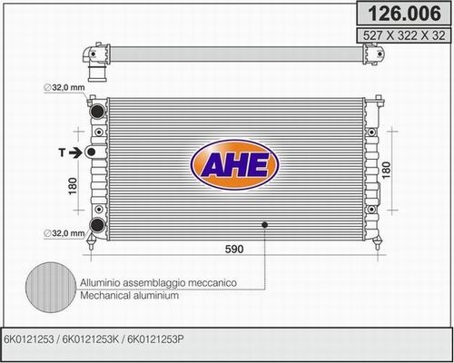 AHE Radiators, Motora dzesēšanas sistēma 126.006