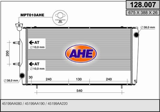 AHE Radiators, Motora dzesēšanas sistēma 128.007
