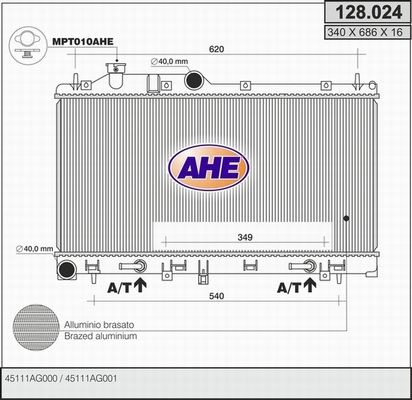 AHE Radiators, Motora dzesēšanas sistēma 128.024