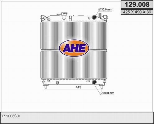 AHE Radiators, Motora dzesēšanas sistēma 129.008